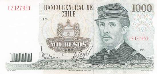 1000 Pesos p154c Chile 1984